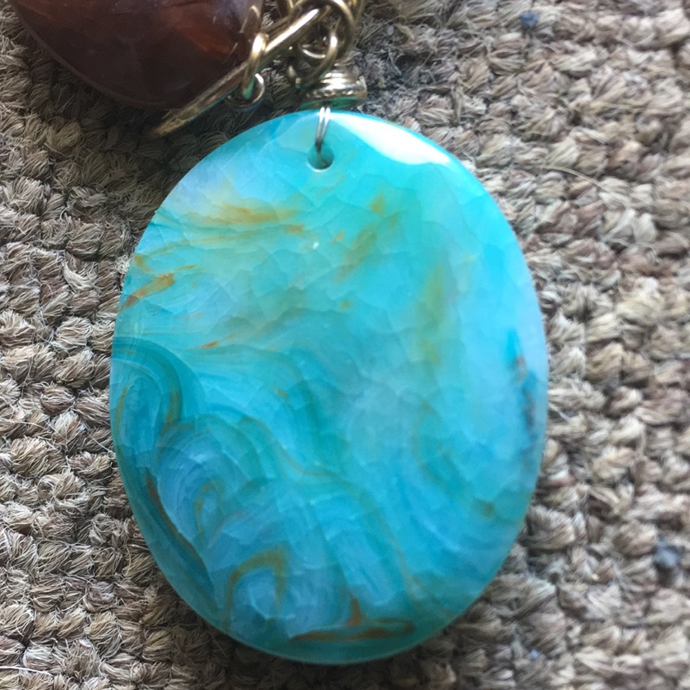 VTG SWAROVSKI Created Huge BALTIC AMBER necklace. - Picture 8 of 15